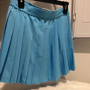 No Boundaries Light Blue Pleated Mini Skirt